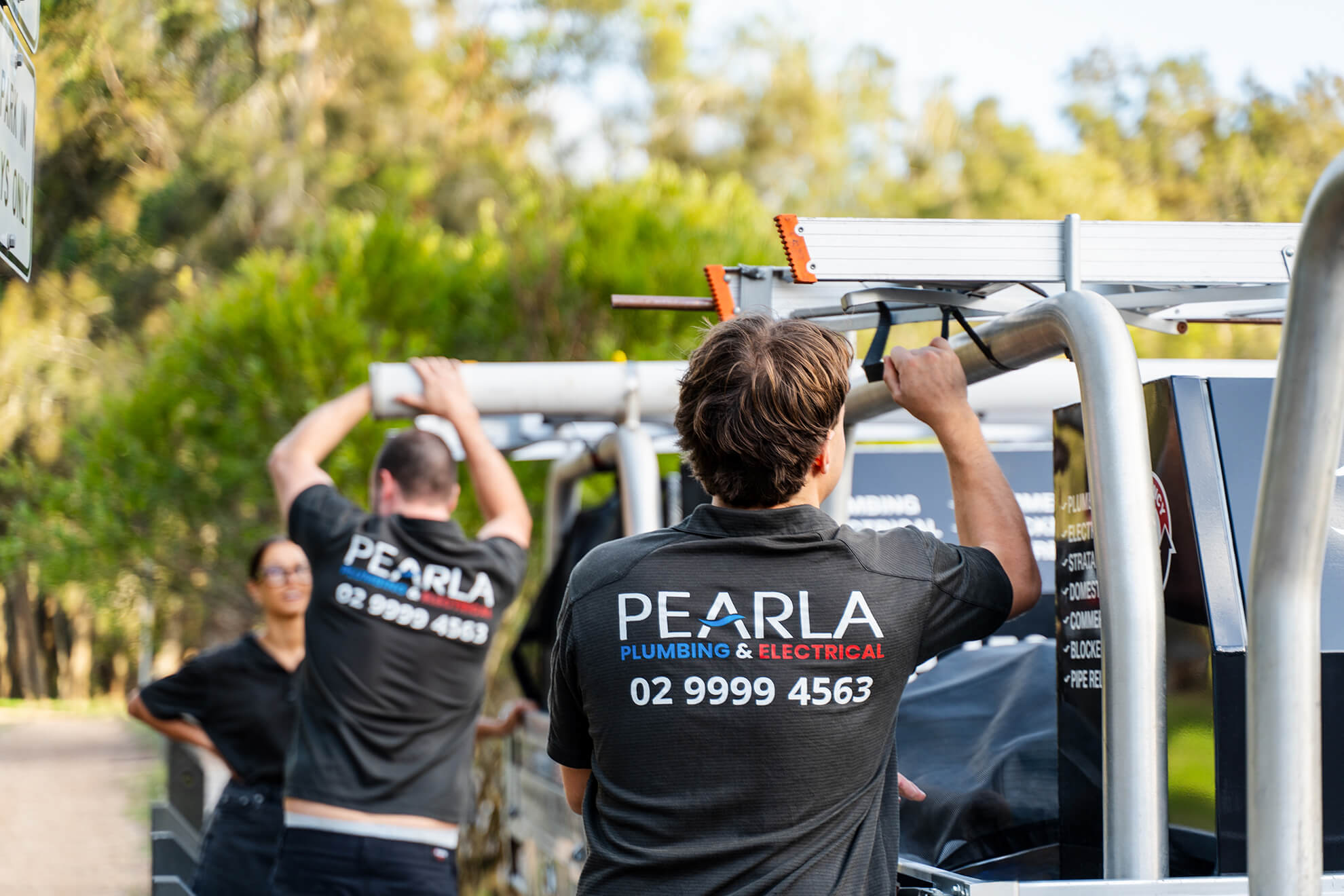 three Pearla professional plumbers in sydney